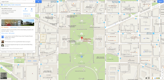 谷歌地圖曾將種族歧視關鍵詞指向白宮