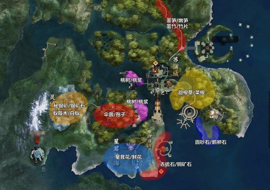 《天諭》物品采集點分布圖 采集物品辨識攻略