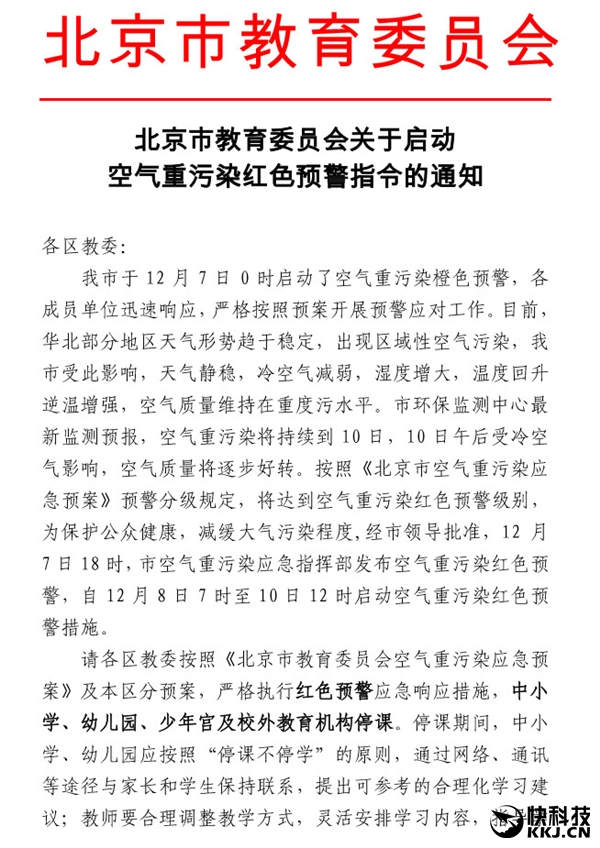 北京首次啟動霧霾紅色預警！汽車限行 中小學停課