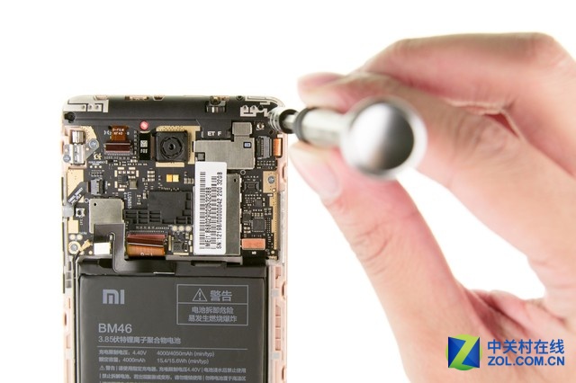 按鍵壽命堪憂 紅米Note 3深度拆解圖賞
