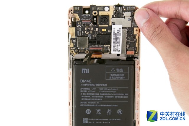 按鍵壽命堪憂 紅米Note 3深度拆解圖賞