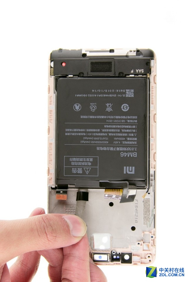 按鍵壽命堪憂 紅米Note 3深度拆解圖賞