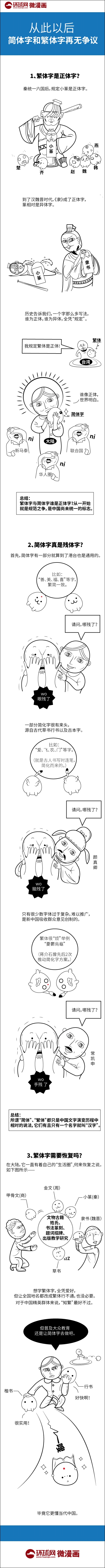 從此以后 簡體字和繁體字再無爭議