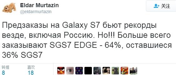 三星S7 edge預定破記錄 超六成選曲面屏 