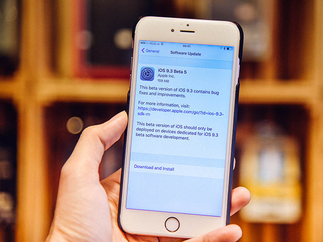 蘋果發布 iOS 9.3 第五個測試版，再次修改減弱藍光 