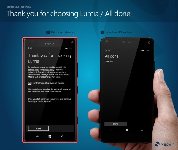謝謝選擇Lumia/完成！
