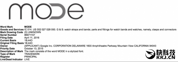 谷歌新商標MODE曝光：親兒子智能手表來了！