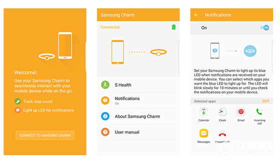 三星推新運動手環Charm 比Gear Fit更時尚