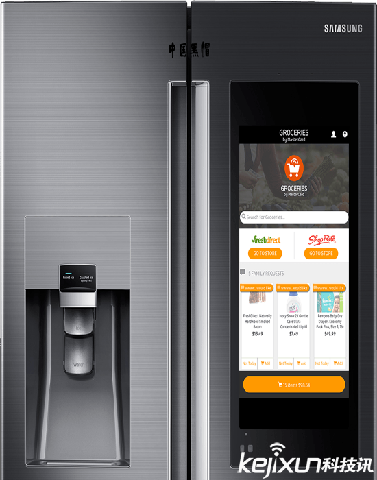 三星土豪冰箱：21.5高清觸屏 還能上網(wǎng)？