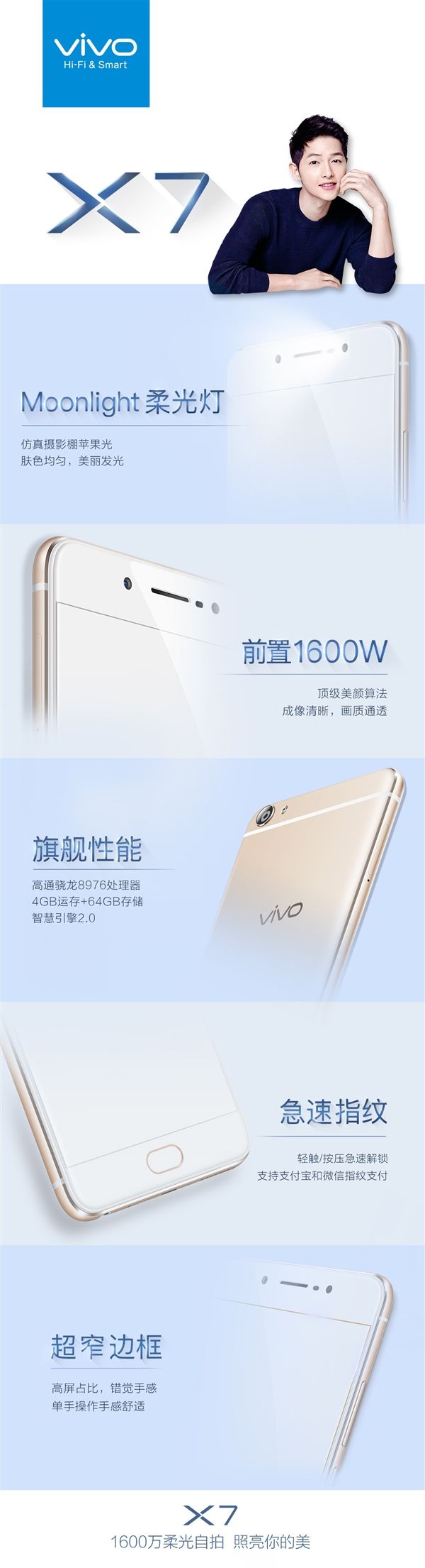 宋鐘基同款！vivo X7/X7Plus發布時間公布