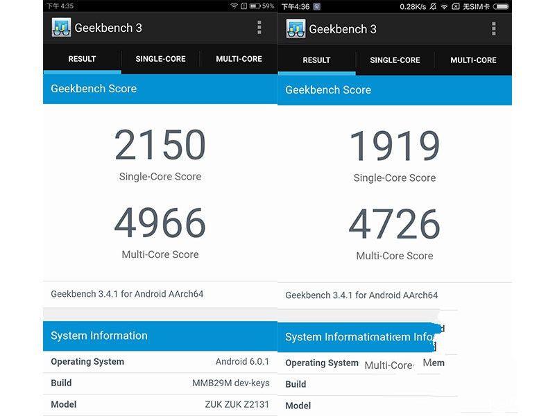 聯想ZUK Z2小米5對比評測