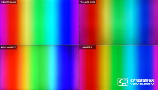 四款65智能電視畫質對比 四款65智能電視畫質對比