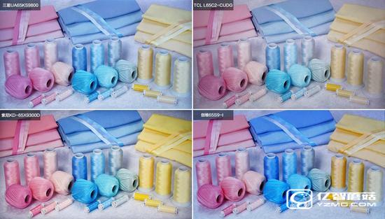 四款65智能電視畫質對比 四款65智能電視畫質對比