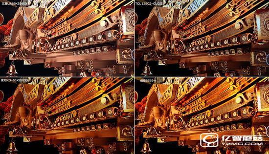 四款65智能電視HDR對比 四款65智能電視HDR對比