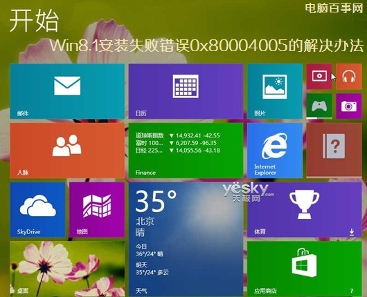 Win8.1安裝失敗錯誤0x80004005怎么解決