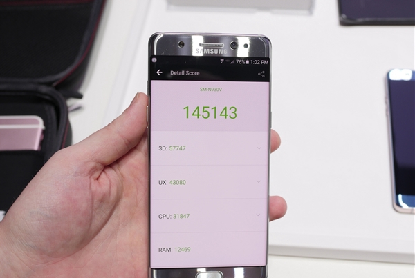 三星Note7跑分出爐：較S7再提升6%