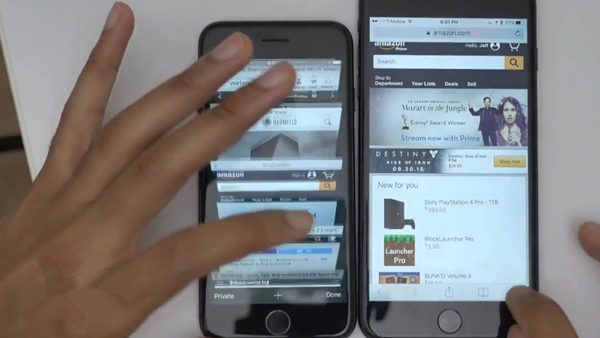 iPhone7與iPhone7 Plus運行速度對比視頻：差別甚微