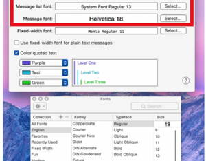 Mac郵件字體大小怎么改