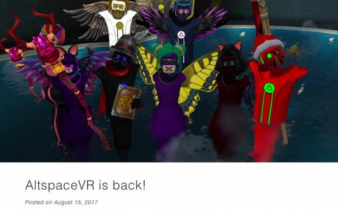 涅槃重生！VR社交平臺Altspace宣布回歸