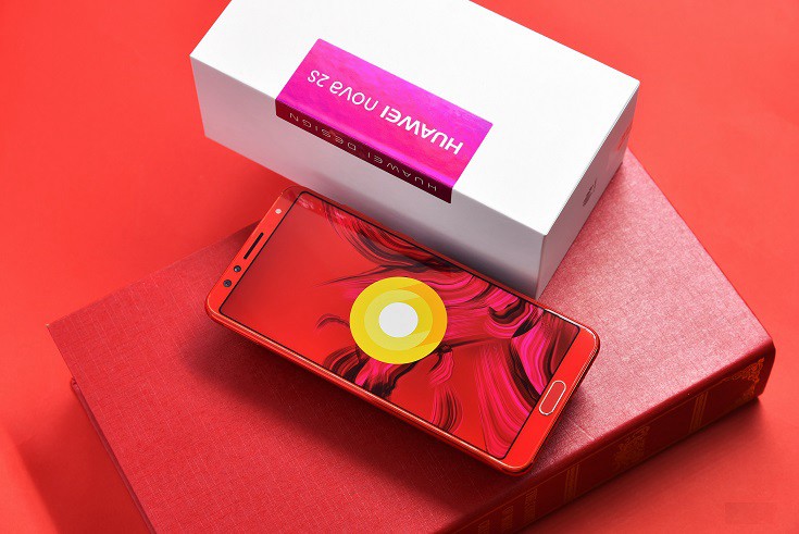 華為nova2s全面屏手機相思紅版圖賞 紅的漂亮！