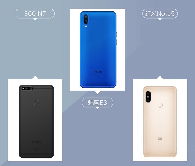 360N7、魅藍E3、紅米Note5對比評測 千元強機你選誰？