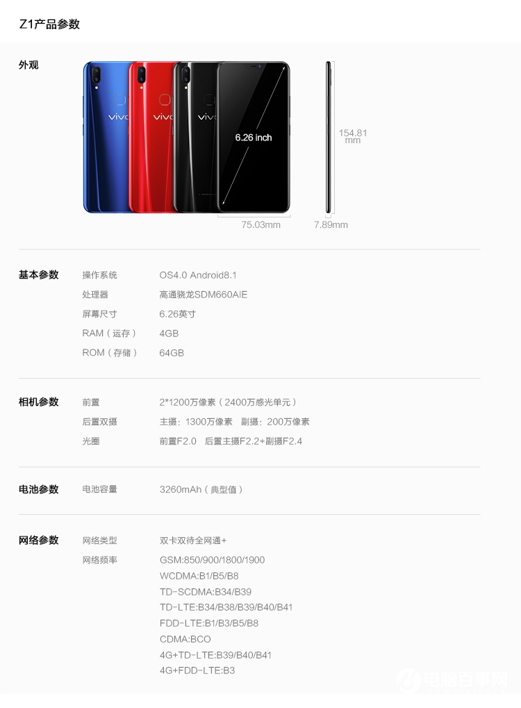 vivo Z1手機(jī)正式開啟預(yù)售:預(yù)售1798元,驍龍660