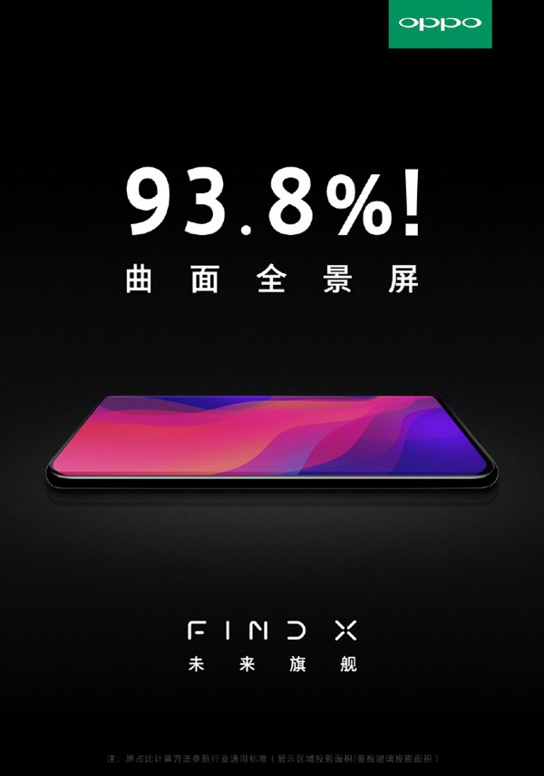 OPPO Find X屏占比高達(dá)93.8% 比vivo NEX更驚艷