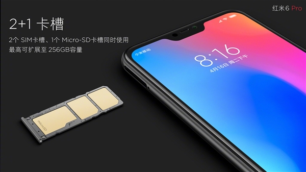 999元起!紅米6 Pro正式發布:小劉海+4000mAh