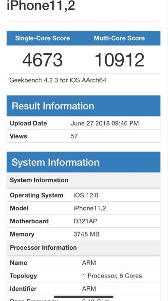 蘋果神秘iPhone性能曝光:A11+4GB內存