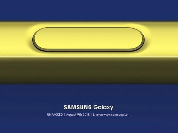 三星Note 9官方海報(bào)曝光 金色SPen奪目