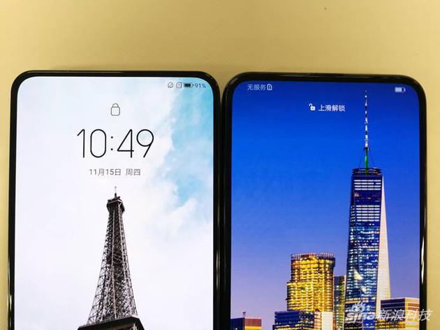 左為聯想 Z5 Pro 右為榮耀Magic 2