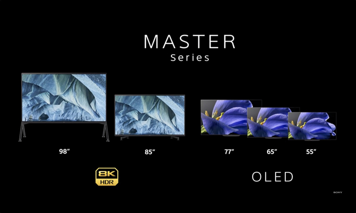 CES 2019：索尼發布98英寸8K HDR電視Z9G