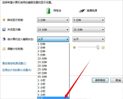 Win7系統(tǒng)電腦設(shè)置不自動休眠的方法